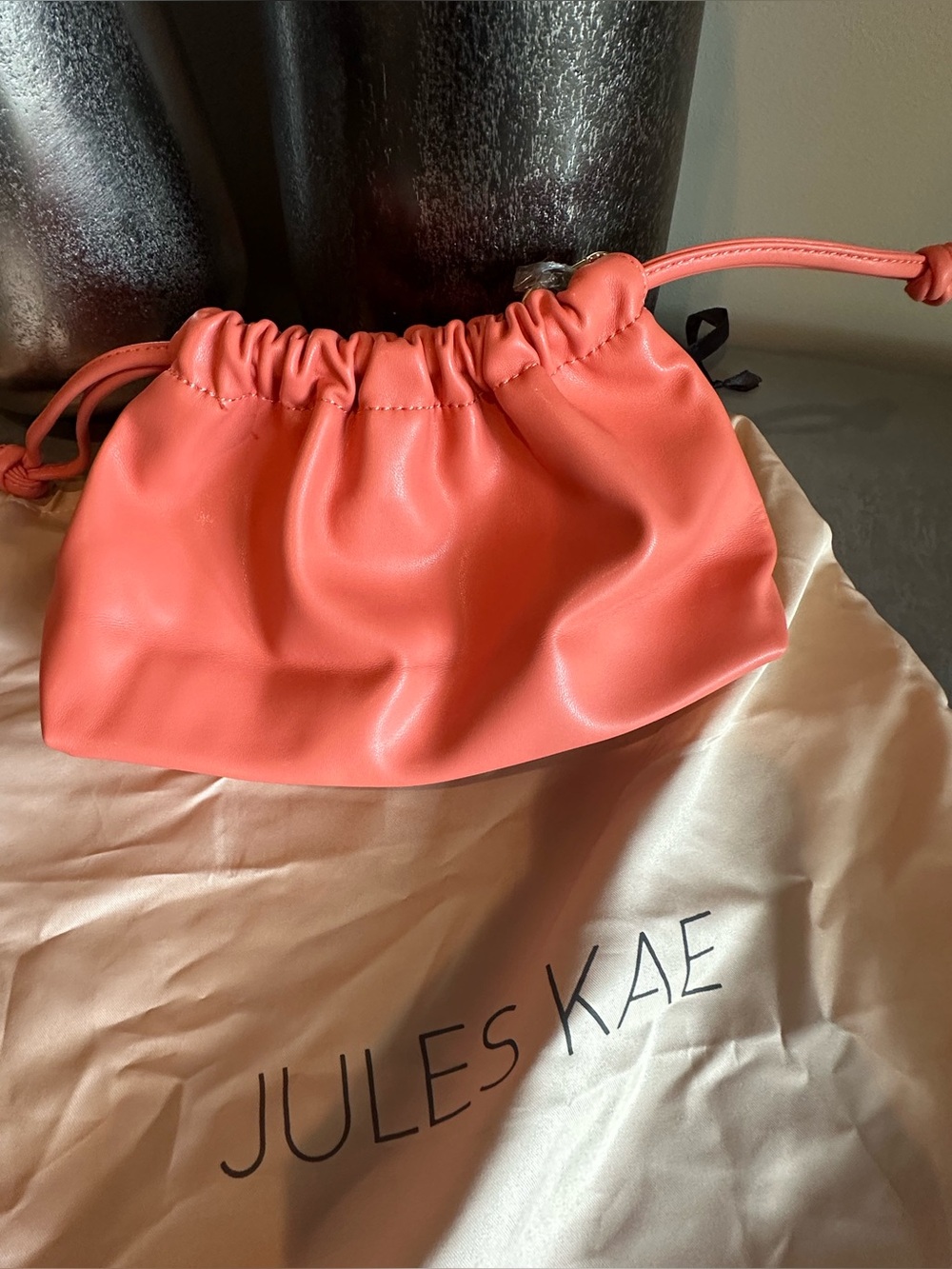 Women’s Coral Chain-Handle Drawstring Bag - Picture 3 of 4